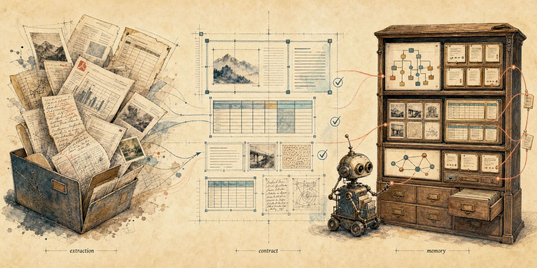 문서 AI 파이프라인: extraction, contract, memory